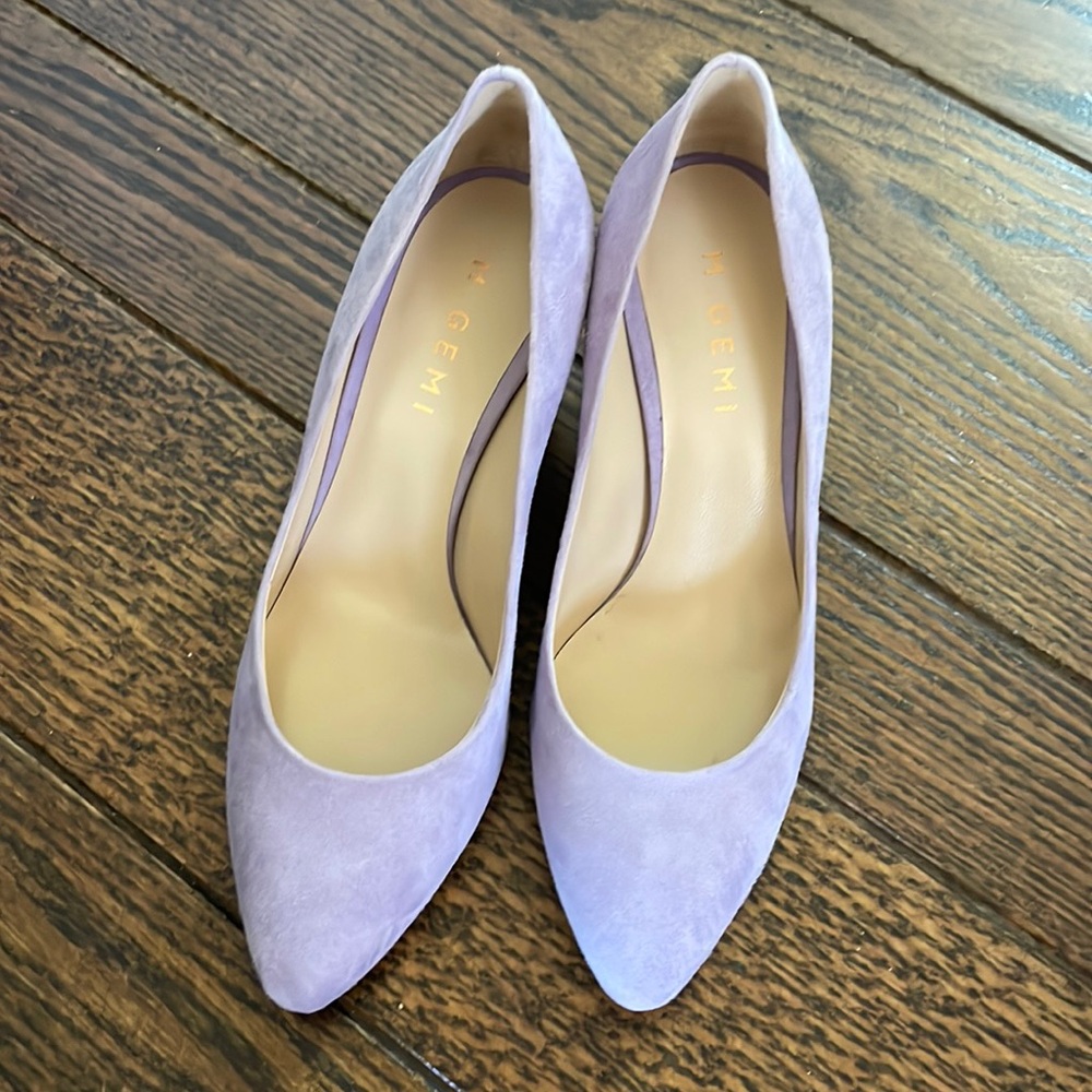 EUC M.Gemi Lustro Heels in lavender suede size 37 with 70mm heel